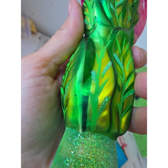 Radko flamingo finial Miami pink bird rare Master Craftsman glitter pink tropica - Picture 15 of 15